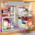 ADBIU Under Sink Organizer 2 Pack, Adjustable Height (11″-15.75″) Under Cabinet Storage, 2 Tier Pull Out Sliding Drawers for Kitchen Bathroom, Heavy Duty Metal Shelf, White