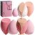 Makeup Sponge Set BS-MALL with Storage Case 7 Pcs for Liquid, Cream, and Powder,SAVE Foundation with 1 Mini Makeup Sponge For Travel Daily Use (A-Pink）