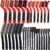 Sumind 30 Pcs Wire Cleaning Brush Set Nylon/ Stainless Steel/ Brass Metal Brush with Curved Handle Grip Paint Remover for Cleaning Rust Grout Cleaner (Nylon, Brass, Stainless Steel)