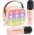 YLL Mini Karaoke Machine for Kids Adults, Portable Bluetooth Speaker with 2 Wireless Microphones, Trendy Birthday Gifts Toys for Girls Ages 3, 4, 5, 6, 7, 8, 9, 10+ Years Old Home Family Party (P-ink)