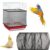 Trinkrittey Adjustable Bird Cage Seed Catcher Net Cover Elastic Band Mesh Cover Black for Parrot Cages