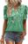 Zeagoo Women Blouses Puff Short Sleeve Tops V Neck Dressy Casual Spring Shirts Boho Floral Cute Clothes 2026