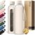 KIVY Glass Water Bottle with Silicone Sleeve 32 oz [WITH MEASUREMENT] – Borosilicate Glass Water Bottle Screw Top – Clear Bottles with Measurement Marking – Slim Waterbottle Aesthetic – Cream White