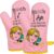 Miracu Oven Mitt, Funny Kitchen Cooking Oven Mitts, Pink Kitchen Accessories, Baker Stuff, Baking Gifts for Women, House Warming Gifts New Home Mothers Day Birthday Housewarming Present for Women Mom