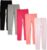 Amazon Essentials Big Girl’s 5-Pack Girls Legging Pants, black/pink/grey, 4T