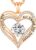 CDE Valentine’s Day Gift Forever Love Heart Necklaces for Women, Wedding Anniversary, Birthday Mothers Christmas Day Gifts for Mom, Mother, Wife, S925 Silver Jewelry with Birthstone Pendant