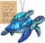 Beach Christmas Ornaments for Tree, Sea Turtle Acrylic Suncatcher Ornament with Story Card, Sea Turtle Gifts for Women, Beach Gifts for Women, Christmas Stocking Stuffers Ideas (Motherhood Blue)