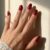 MKM Press on Nails Elegant Red Short False Nails for Woman, with Nail Glue, Natural Reusable Glue On Nails in 15 Sizes, Fake Nail Kit