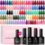 beetles Spring Gel Polish Set – Fingertip Palette, 32 Colors Polish Set with Base Top Coat Pink Red Blue Purple Brown Yellow Green Black White Uv LED Lamp Nails Gifts for Women