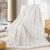 Touchat Faux Fur Throw Blanket, Luxury 1000GSM Ultra Thick Warm Rabbit Blanket for Couch Bed Sofa, 3D Checkered Pattern Soft Winter Heavy Minky Fluffy Blankets for Women Christmas Birthday Gift, White