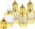 4PCS Mini Arabic Crystal Glass Roller Bottles 6ml Tiny Refillable Essential Oil Roll On Bottles Gold Empty Travel Perfume Sample Container