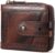 BULLCAPTAIN Genuine Leather Men’s Wallet with Zipper Vintage RFID Blocking Large Capacity Wallet for Men with 14 Credit Card Slots and 1 ID Window T23 (Coffee)