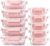 C CREST [10 Pack] Glass Meal Prep Containers, Food Storage Containers with Lids Airtight, Glass Lunch Boxes, Microwave, Oven, Freezer and Dishwasher Safe