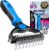 Pat Your Pet Deshedding Dog Brush For Shedding – Cat Brushes For Indoor Cats, Double-Sided Cat Brush Deshedding & Grooming Tool For Long Haired And Short Haired Dogs, Skin-Friendly
