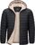 TACVASEN Men’s Puffer Jacket Hooded Sherpa Lined Water Resistant Windproof Insulated Jacket Warm Winter Puffy Coat