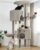 Extra Large Cat Tree, 84 Inch XXL Giant Cat Tower for Indoor Cats Large Adult 20lb+, Multi-Level Cat Climbing Condo with 5 Scratching Posts, 3 Wide Platform Perches, 2 Baskets, 2 Cat Caves, Light Grey