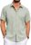 J.VER Men’s Linen Shirts Casual Short Sleeve Button Down Shirt Beach Vacation Cruise Summer Wedding Cotton Tops