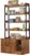 IRONCK Litter Box Enclosure with 4 Shelves and Doors, Large Wood Cat Litter Box Furniture Hidden with Storage and Scratch, Fit Most of Litter Box, Vintage Brown