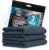 Chemical Guys Workhorse Professional Grade Microfiber Towels for Cars – Black 16×16 Inch Microfiber Cleaning Cloths for Home & Pet Drying, Soft & Scratch-Free, Washing, Drying & Cleaning, 3 Pack
