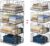 Yociyoga 4-Tier Stackable Closet Organizers and Storage Shelves, Clothes Shelf Organizer Basket Bins, Foldable Sweater Storage for Closet Organizer System, Black (Patent Pending)