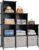 HOMIDEC Closet Organizers and Storage, 9 Cube Storage Organizer, Portable Closet Organizer Cubes Shelves for Clothes, Bedroom, Kids Room, Bathroom, Wardrobe, Garment Racks, Black