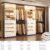 Aheaplus Closet System, 6-15Ft Closet Organizer with 8 Wooden Drawers, Wood Closet Organizer System with Tower, Walk-in Closet Organizer Wardrobe Clothes Rack with 4 Hanging Rods, Garment Rack, White