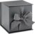 Hallmark Small Gift Box with Bow and Shredded Paper Fill (Gray 4 inch Gift Box) for Weddings, Graduations, Birthdays, Father’s Day, Groomsmen Gifts, All Occasion