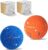 2 Pack Interactive Dog Balls – Auto Moving Bouncing Vibrating Washable Dog Toys for Large Medium Dogs, Type-C Rechargeable, Blue and Orange, Ripple Pattern