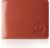 Full-Grain Leather Wallet for Men, Minimalist Slim Mens Bifold RFID Blocking Wallet with Cash Pocket, 8 Card Slots (Cognac Brown)