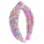 FROG SAC Knotted Headbands for Girls – Rainbow Sequin Knot Head Bands for Kids, Sparkly Toddler Headband, Sparkle Beaded Hair Band Accessories, Easter Basket Fillers Stocking Stuffers