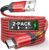 JSAUX USB C Cable [2-Pack 6.6ft], USB A to USB Cord Fast Charging for iPhone 17e, iPhone 17, iPhone Air, iPhone 17 Pro Max, iPhone 16/iPhone 15 Series, Samsung S20 S10, Note 20 10, Car Play – Red