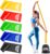 Exercise Resistance Bands for Working Out Set of 5 for Women and Men, Stretch Bands for Exercise, Physical Therapy, Arms Legs Workout, Stretching, Home Fitness