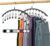 Legging Organizer for Closet, Metal Yoga Pants Hangers 2 Pack w/10 Clips Holds 20 Leggings, Space Saving Hanging Closet Organizer w/Rubber Coated Closet Organizers and Storage, Black