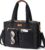 Canvas Tote Bag for Women, 15-Pockets Work Laptop Tote Purse Large Crossbody Nurse Teacher Bible Bag for School Travel Daily | with Strap & Zipper, Multi Compartment, Stand Upright Stably, College Shoulder Bag, Clinical Nursing Bag, Ideal Gift for Women