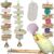 Parrot Chewing Toys (6 pcs) Natural Cuttlebone Bird Beak Trimmer Grinding Stone Lava Block Calcium Stone Bird Perch Cage Toys for Small and Medium Parakeets, Cockatiels, Conures, Budgies, Lovebirds