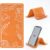 Adjustable Angle Phone Stand Tablet Holder, Sturdy Universal for All Smartphones – Foldable Portable for Desk, Travel, Home, Kitchen, Bed, Treadmill, Airplane, Orange