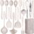 AOTHOD Silicone Cooking Utensils Set – 446°F Heat Resistant Kitchen Utensils,Turner Tongs,Spatula,Spoon,Brush,Whisk,Kitchen Utensil Gadgets Tools Set for Nonstick Cookware,Dishwasher Safe (BPA Free)