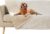 fuguitex Waterproof Dog Blanket Bed Cover Dog Crystal Velvet Moroccan Fuzzy Cozy Plush Pet Blanket Throw Blanket for Couch Sofa(40 * 60 inch, Cream+Beige)