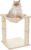 Amazon Basics Cat Tower with Hammock Bed and Scratching Post for Indoor Cats, Easy to Assemble, Interactive Hanging Ball, 15.8″ x 15.8″ x 19.7″, Beige
