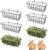 6 Pcs Rabbit Hay Feeder, Heavy Duty Metal Rabbit Hay Rack with Hooks, Bunny Hay Feeder Rack, Metal Rack Hay Holder for Rabbits Guinea Pigs, Small Animal Cage Accessories(9 x 4 x 2 Inch)