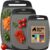 GORILLA GRIP BPA-Free Reversible Kitchen Cutting Board Set of 3, US Designed, Nonporous, Juice Grooves Catch Liquid, Slip Resistant Border, Dishwasher Safe, Durable Food Chopping Boards, Gray Black
