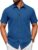 Alimens & Gentle Men’s Short Sleeve Dress Shirts Wrinkle Free Untucked Casual Button Down Shirt
