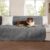 Bedsure Waterproof Couch Cover for Dogs Washable – Waterproof Blanket for Large Dogs Couch Sofa Bed Cozy, Lightweight Furniture Protector for Pet Cat Quick Drying, Ash Grey, 52x82IN