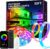 KSIPZE 50ft Outdoor led Strip Lights Waterproof IP68, RGB Outdoor led Lights with Button & Bluetooth App Control, Music Sync, Timer, Exterior Led Rope Lights for Decor Balcony, Roof, Garden, Pool