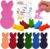 Easter Basket Stuffers for Toddler，12 Colors Non-Toxic Washable Bunny Rabbit-Shaped Crayons for Kids with Easter Coloring Book Easter Egg Fillers Hunt, Classroom Games Supplies for Boys Teens