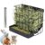 Rabbit Hay Feeder Guinea Pig Hay Holder with Hook Heavy-Duty Metal,Internal Sloping Design，Hay Feeder for Bunny,Rabbit，Chinchillas,Comes with Two Multifunctional Zippers