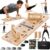 Push Up Board 30 in 1 Foldable with Resistance Bands – Thickened Pine Wood Multi-Push Up Board for Men & Women, Portable Gym/Home Workout Gear for Chest, Shoulders, Arms & Back