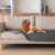 gogobunny 3X Stronger Waterproof Pet Blanket, Scratch Proof Furniture Protector for Dogs Cats, Reversible Cover 30×70 Inch, Dark Grey/Light Grey