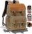 Padwa Lifestyle Khaki Camera Backpack – Waxed Memory Canvas Camera Bag, Multi DSLR SLR Large Camera Backpacks for Photographers with 16” Laptop & Lens Compartment and Tripod Holder & Weather Resistant