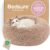 Bedsure Calming Cat Beds for Indoor Cats – Small Cat Bed Washable 20 inches, Anti-Slip Round Fluffy Plush Faux Fur Pet Bed, Fits up to 15 lbs Pets, Camel